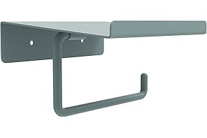 Box and beyond - Porte-Papier Toilette Mural - 14 x 6,2 x 12 cm - Métal Vert - Toilettes, WC, Salle de Bain - Accessoire - Style Industriel