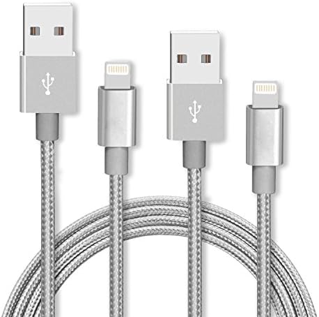 Potok 2Pack Nylon Braided Lightning Cable USB Cord Charging Cable for iPhone 6/6 Plus/6s/6s Plus, iPhone 5 5c 5s (2Pack 6Ft)