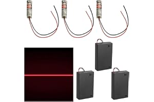 Fokuserbar lasermodul, lasermodul, justerbar laserlinje, röd, 3-5 V, 650 nm med plastlinser + AA-batterihållare, används för
