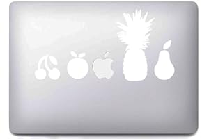Anakiss Stickers pour Macbook Fruits Blanc Taille Unique Autocollant