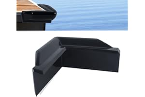 VEITHI Black or White Dock Corner Bumper,Vinyl 90 Degree Corner Dock Bumper,9" L x 9" W x 5" H Dock Corner Guard-Corner Dock Fender for Marine Boat(1,2pack)