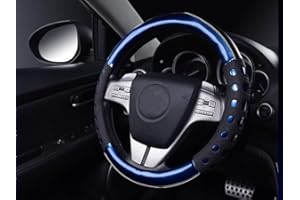 Istn antypoślizgowy uniwersalny pokrowiec na kierownicę, wysokiej jakości trwała sztuczna skóra, niebieski, akcesoria samochodowe, unisex
