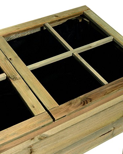 myGardenlust Frühbeet Pflanzkasten – Hochbeet Bausatz aus Holz – Kräuterbeet Imprägniert für Garten Terrasse und Balkon – Pflanzkübel als Gemüse Kräuter Beet – Pflanztisch für Outdoor mit - 4