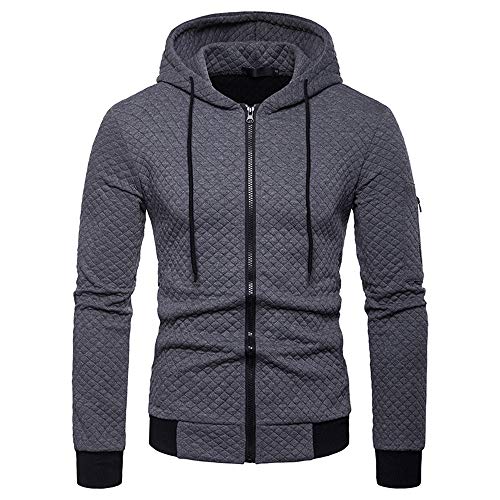 Preisvergleich Produktbild LANSKIRT Herren Hoodie Kapuzenpullover / Sweatshirt-Jacke / Kapuzenjacke / Langarm Männer Rollkragen Hoodie / Reißverschluss Shirt / Tunnelzug Poloshirts / Normallack Tops / Slim Fit Sweatshirt