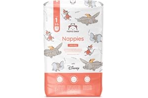 ‎MAMA BEAR Amazon-Marke: Mama Bear Disney Ultra Dry Windeln Größe 1 (2-5 kg), Weiß, 48 Stück (1-er Pack)