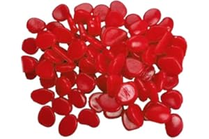 FIYSON 10-100Pcs Colorful Luminous Pebbles, Glowing Pebbles Resin Stone Luminous in the Dark, Garden Decorative Pebbles Gravel for Walkway Path Patio Aquarium Fish Tanks Plant Pots Deco (Red,100pcs)