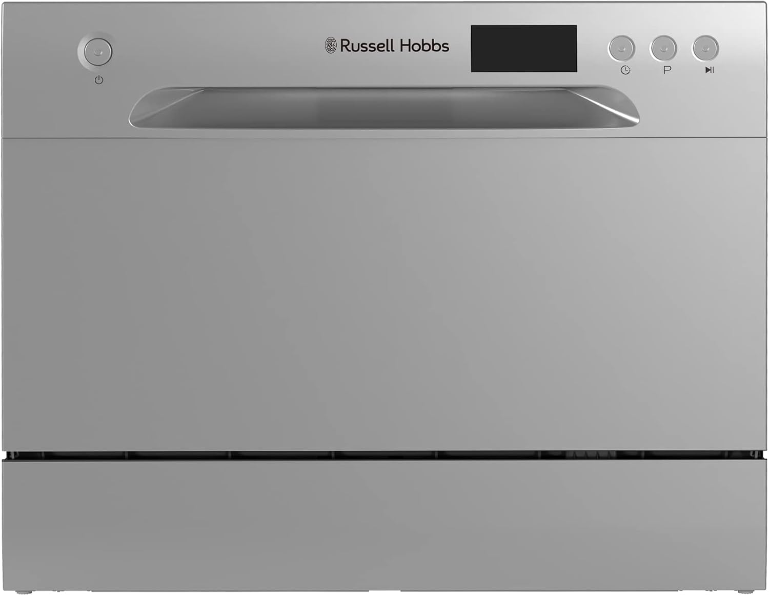 Russell Hobbs RHTTDW6S Freestanding Compact Dishwasher, Eco mode, 6 place settings, Noise level: decibels 52 (Energy Class F), Silver
