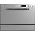 Russell Hobbs RHTTDW6S Freestanding Compact Dishwasher, Eco mode, 6 place settings, Noise level: decibels 52 (Energy Class F), Silver