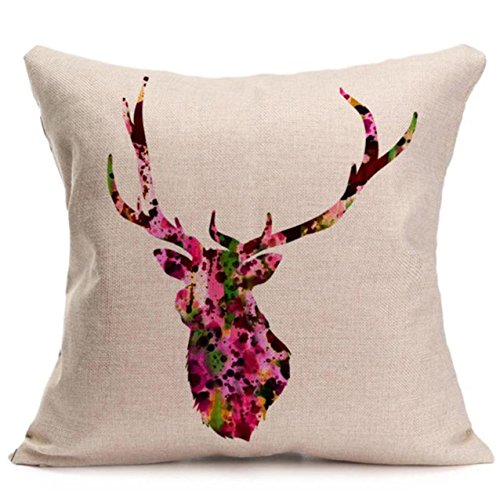 LHWY Weihnachten Hirsch Kissen Fall Sofa Taille Throw Kissen Cover Home Decor
