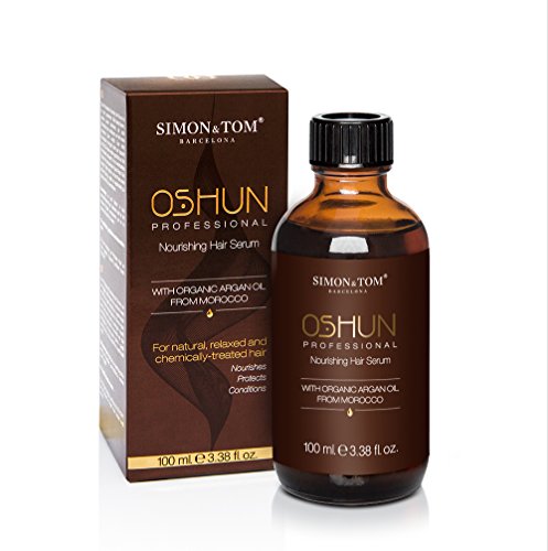Simon & Tom OSHUN Professional Hair Serum -Nourishing Hair Repair Treatment with Moroccan Organic Argan Oil for Curly, Frizzy, Afro, Natural or Chemically Treated Hair. 100 ml