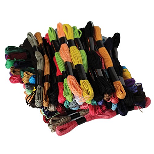 100x8m Stickgarne in verschiedenen Farben von Kurtzy TM - 3