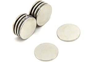 FIRST4MAGNETS N42 Magnet de Neodimio Para Artes, Manualidades, Fabricación de Modelos, Bricolaje, Pasatiempos, Oficina Y Hogar - 15mm de Diámetro x 1mm de Espesor - 1.1kg - Paquete de 10