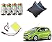 Auto Pearl Premium Quality Car Accessories Combo of Car Tyre Air Alert Valve Cap Set of 4 Pcs. & SMD/LED Interior Roof Ceiling Light. & Car Vastra Cushion Pillow Black Color Set of 2 Pcs For Car & Home. For Chevrolet Beat Type-2 RS.1119.00
