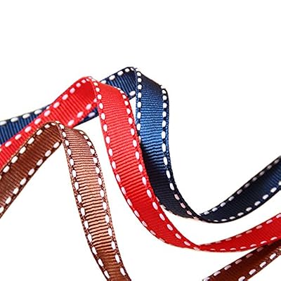 Belee 15 Rubans Gros-grain Pointillé Ruban Textiles Biais Sangle 10mm de Largeur Matériel Décoratif pour Cadeau Patisserie