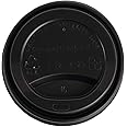 Fiesta Green Coffee Cup Lids 340 ml / 12 oz (Pack of 50), Black, Material: CPLA, Size: 17(H)x93(Dia)mm, Suitable for Temperatures Up To 100°C, BS EN13432 Certified, DS055