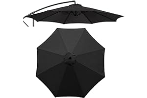 KDHKDFN Toile De Rechange Pour Parasol Déporté, Toile De Parasol Ronde 3m 8 Baleines Toile De Remplacement