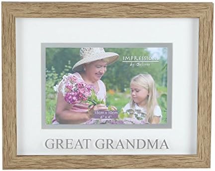 Impressions By Juliana Natural Wood Effect Great Grandma 6 x 4 Photo Frame BB248