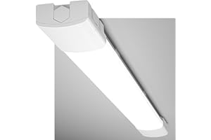 ‎MODLICHT Modlicht LED Feuchtraumleuchte 60CM mit 18W 5000k Kaltlweiß 1980Lumen, Ultraslim Deckenleuchte Feuchtraum Flach Wasserfest IP65 Wannenleuchte Werkstattlampe für Keller Garage, Weiß