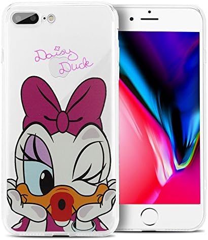 ShopInSmart® cartoon Disney® transparent silicone (TPU) phone case, for Apple iPhone 8 Plus 5.5 inch -
