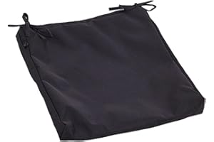 JORTUIO Housse de Coussin de Chaise Imperméable 40x40 50x50 45x45 cm, Housses de Coussin de Siège de Jardin,Amovibles, pour Intérieur et Extérieur, Terrasse Meubles(Noir,45x45x5 cm)