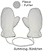 Price comparison product image alles-meine.de GmbH sehr weiche _ MERINO-Wolle Strick & Fleece - Fausthandschuhe -  WEISS / Beige..