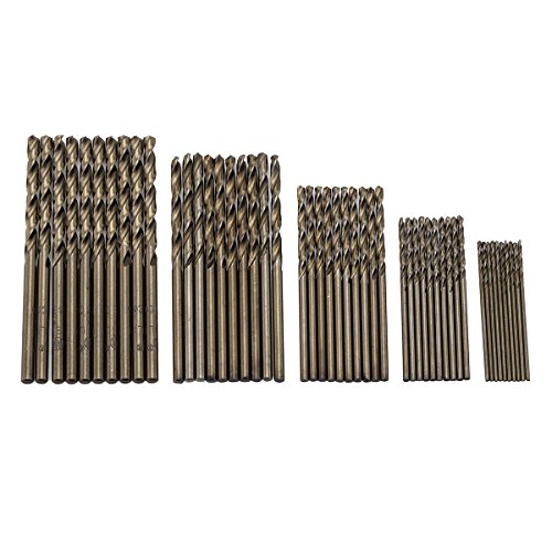 DIYI HSS Kobalt-Metallbohrerset Spiralbohrer 1mm 1.5mm 2mm 2.5mm 3mm 50 Stk. Bohrer Set - 2