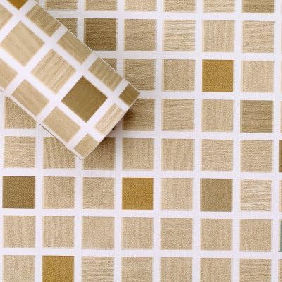 Bathroom mosaic wallpaper Self-adhesive wallpaper bathroom toilet tile sticker waterproof Wall sticker kitchen anti-oil sticker 45*1000cm