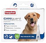 Beaphar - CANIguard, pipettes antiparasitaires, anti-puces, anti-tiques et anti-phlébotomes - chien moyen et grand chien (15/30kg) - 6 pipettes