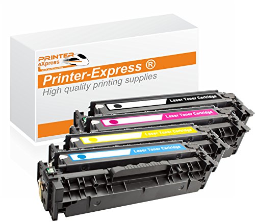 Printer-Express XL Toner 4er Set ersetzt HP CF380X, CF380A, CF380 X, CF380 A, CF381A, CF381 A, CF382A, CF382 A, CF383A, CF383 A,312X, 312A für HP Color LaserJet PRO MFP M476 DN DW NW / M476DN M476NW M476DW Drucker
