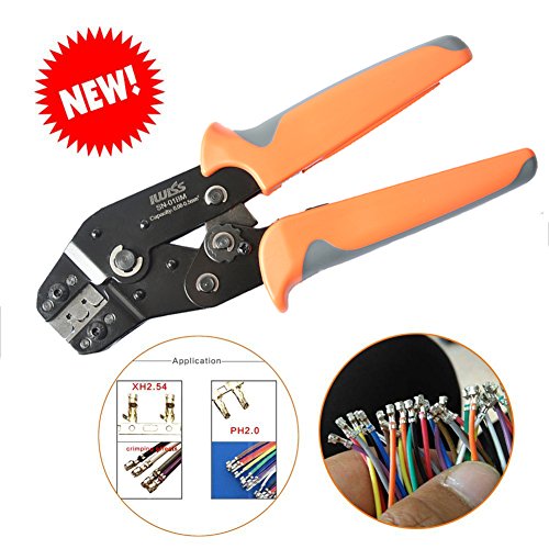 IWISS SN-01BM Crimpwerkzeuge für Dupont pH 2,0 XH2.54 KF2510 JST Servo Anschlussstecker Mini europäische Art-Crimpzange für AWG 28-20 (0.08-0.5mm2) D-SUB-Terminals