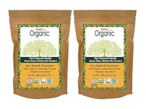Radico 100% Organic Amla, Ritha,Shikakai Mix (Hair Treatment) Powder (TWIN)