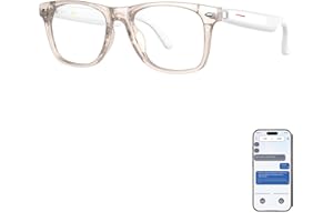 BLESSOURCE Smart Glasses with AI,Bluetooth glasses for Women and Man,116 Languages & Accents Translator Device,Blue Light Filter & UV Pretection Polarized Lenses, Pink