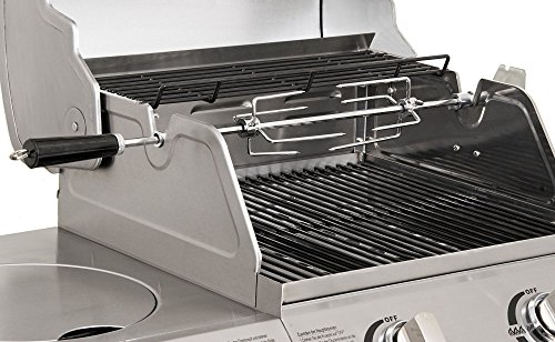 Grillspieß Set, 90 cm, inkl. Edelstahl Motor, 220V – 240V, Drehspieß, Rotisserie, Drehspiess - 6