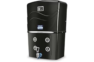 KENT Grand RO Water Purifier | Advanced RO Tech for Sabse Shudh Paani | RO+UF+TDS Control + UV LED Tank | 8L | 20LPH Flow | Ideal for Borewell/Tanker/Municipal Water | Largest Service Network | Black