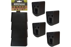 StealthMounts Wsporniki akumulatorowe do Ryobi 18v | Bezprzewodowe uchwyty akumulatorowe do narzędzi Ryobi 18v | Zestaw 6 sztuk | Czarne organizery perkusyjne do Ryobi 18v | Praktyczne i trwałe