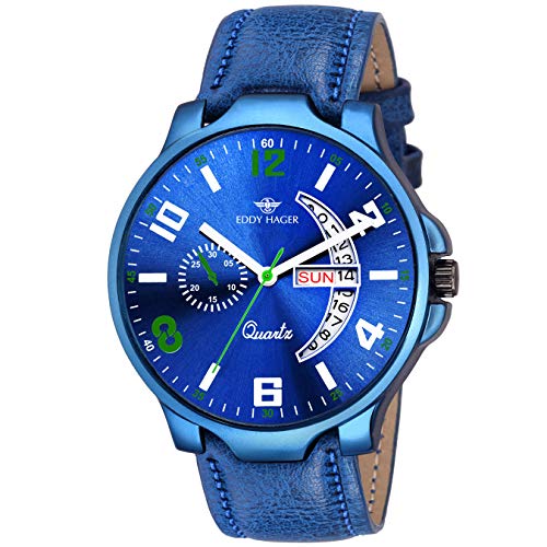 Eddy Hager Blue Day & Date Mens Watch EH-154-BL RS.199 (92.00% Off) - Amazon Eddy Hager Blue Day & Date Mens Watch EH-154-BL RS.199 (92.00% Off) - Amazon