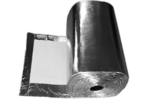 GOONSDS Ceramic Fiber Insulation Baffle Fire Blanket - Single-Sided Aluminum Foil for Stoves, Furnace, Kilns, Fire,1000mmx610mmx2mm