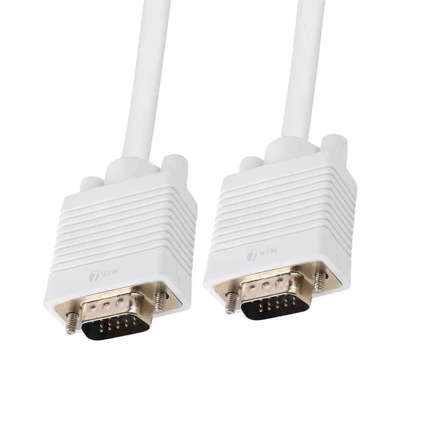 7 SEVEN Premium VGA Cable 5M for LAPTOP MONITOR PRINTER CPU SCANNER SMART TV CCTV RECORDER GAME CONSOLE(Gold)