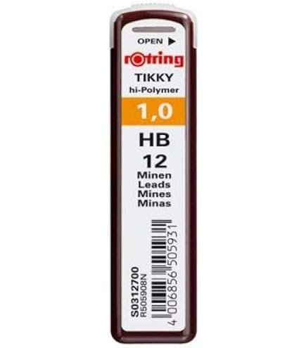 Doos met 12 vulpotloden rOtring® Tikky II - Zwarte schacht- ROtring