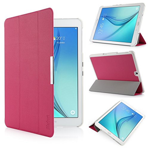 iHarbort® Samsung Galaxy Tab S2 9.7 Funda - ultra delgado ligero Funda de piel de cuerpo entero para Samsung Galaxy Tab S2 9.7 T810 , con la función del sueño / despierta (Galaxy Tab S2 9.7, rosa fuerte)