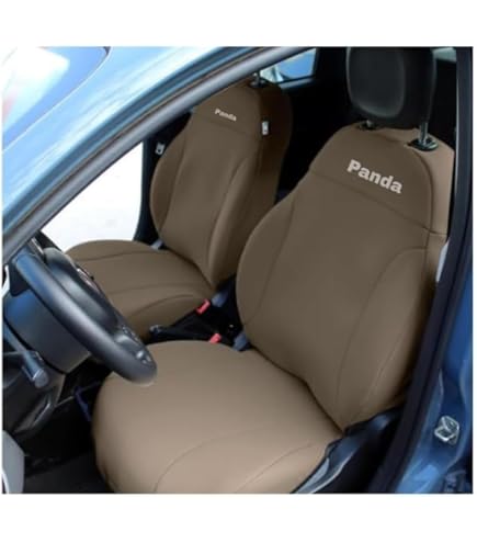 Set Coprisedili Auto Per Fiat Panda 312/319 (2012-2023) - Anteriori E Posteriori, Tessuto Traspirante Beige - Foto 7