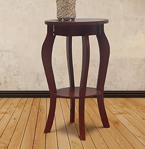 CLOTHES- American Country Small Coffee Table Rubber Wood Round Breakfast Table ( Color : Red )