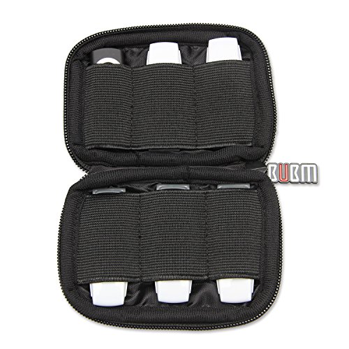BUBM Soft Mini Tasche Aufwahrungstasche mit 6 Kapazität für USB Drive Shuttle (Schwarz) - 3