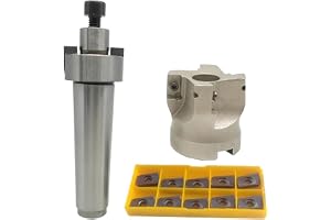 HOHOVYVY planfräshållare, planfräs, MT4 FMB22 axel 400R 50 mm CNC ände fräs APMT1604 hårdmetallinsatser