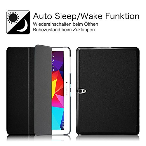 Fintie Samsung Galaxy Tab S 10.5 Hülle Case – Ultra Schlank superleicht Ständer Smart Shell Cover Schutzhülle Etui Tasche mit Auto Schlaf / Wach Funktion für Samsung Galaxy Tab S 10.5 T800 T805 (10,5 Zoll) Tablet-PC, Schwarz - 3