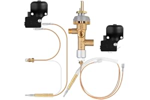 LECREATEKIT Reemplazo de calentador de patio, válvula de gas de control de calentador de patio al aire libre, accesorios de interruptor de inclinación para calentador al aire libre