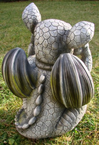 Drachenkind streckt Zunge raus Drache Gargoyle Figur - 4