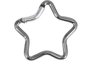 Diarypiece Aluminiumlegierung Outdoor Sternförmiger Karabinerhaken Mit Karabinerverschluss Schlüsselanhänger Für Rucksack Camping Wandern Reisen. Aluminium Schlüsselanhänger Clip