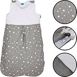 Sommerschlafsack STERNE (100% BAUMWOLLE) Schlafsack Kind Baby (Ärmellos)