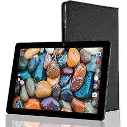 Tablet 10.1 Pulgadas Android 2GB RAM - Winnovo VTab 16GB de Memoria Quad-Core Tablet PC WiFi Pantalla 1280 x 800 HD 2MP + 5MP Cámara Doble con Carcasa portátil Protectora 6600mAh Bateria(Negro)